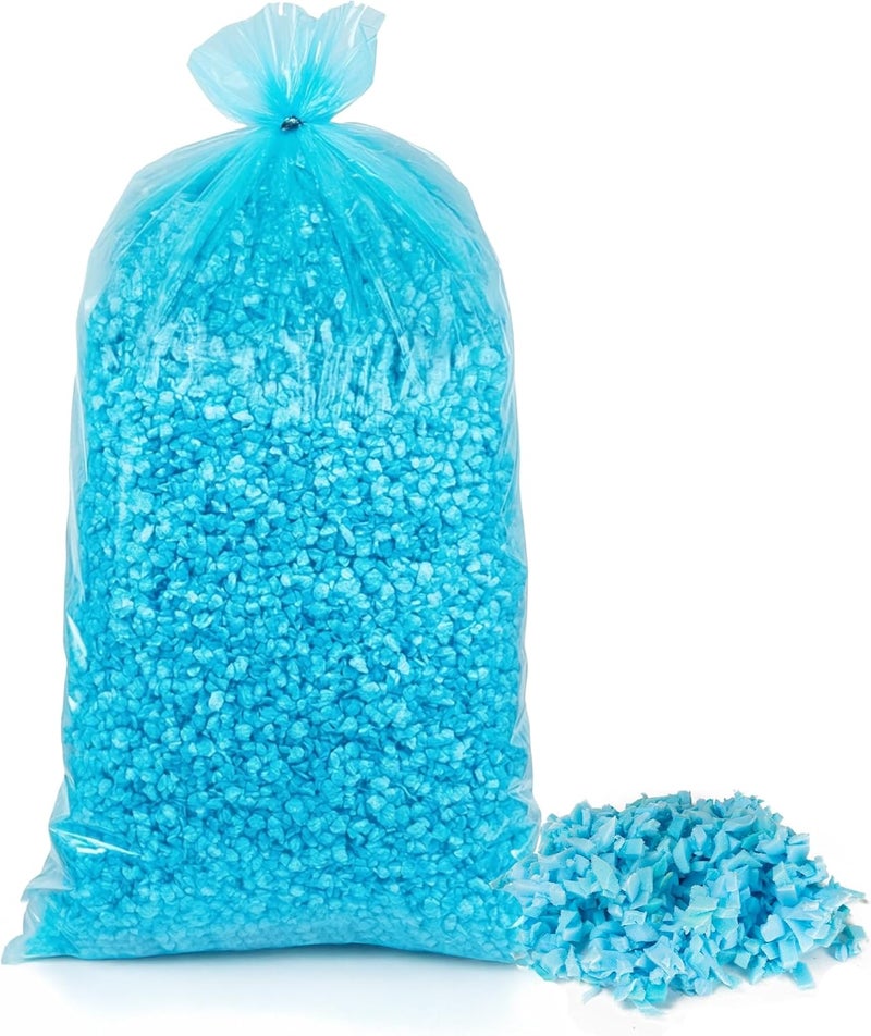 Uptotop 6LB Shredded Memory Foam Filling, Bean Bag Filler Foam Refill Pillow Stuffing Foam, Soft Stuffing for Dog Bed Couch Cushion Chair Arts Crafts, Added Gel Particles (Blue) - Image 1